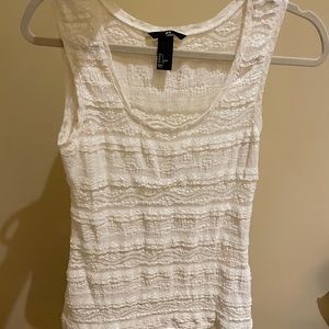 H&M lace white/cream tank